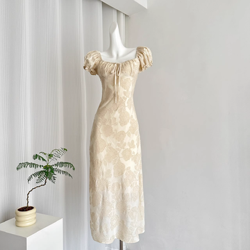 A line Square Neckline Lace Dress Holiday Dresses SD319